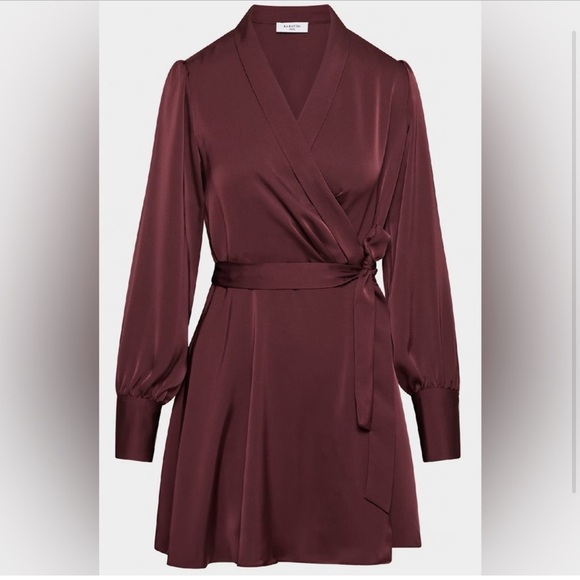 Worn once! This season  burgundy Aritzia mini Dress - Picture 1 of 9